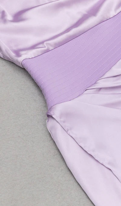 A-line One Shoulder Satin Prom Dress