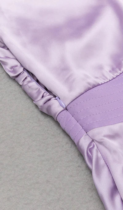 A-line One Shoulder Satin Prom Dress