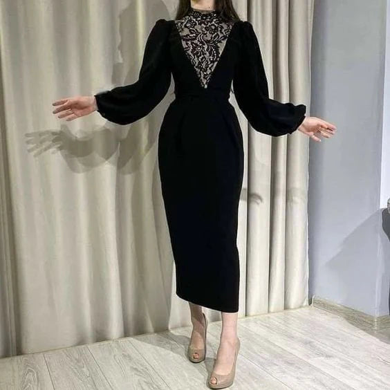 Robe de bal élégante coupe trapèze longueur cheville