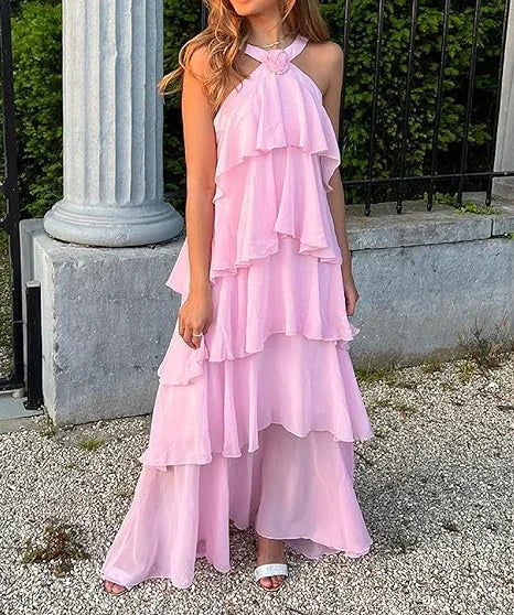 Robe de bal longue au sol, dos nu, coupe trapèze, dos nu