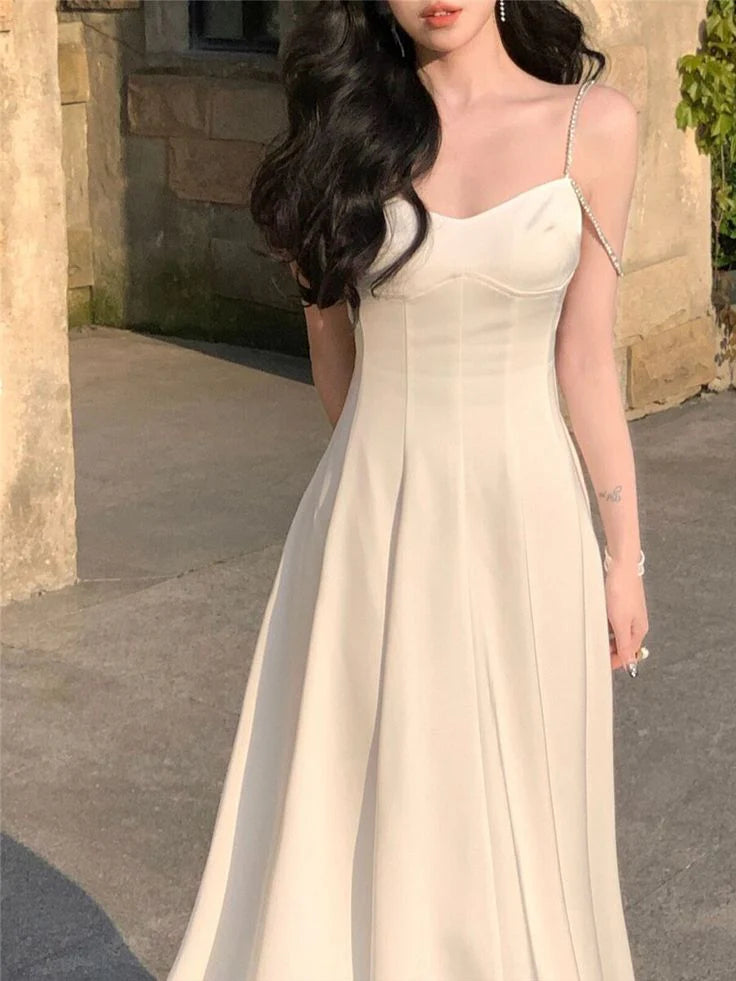 Elegant Spaghetti Strap Evening Prom Dress