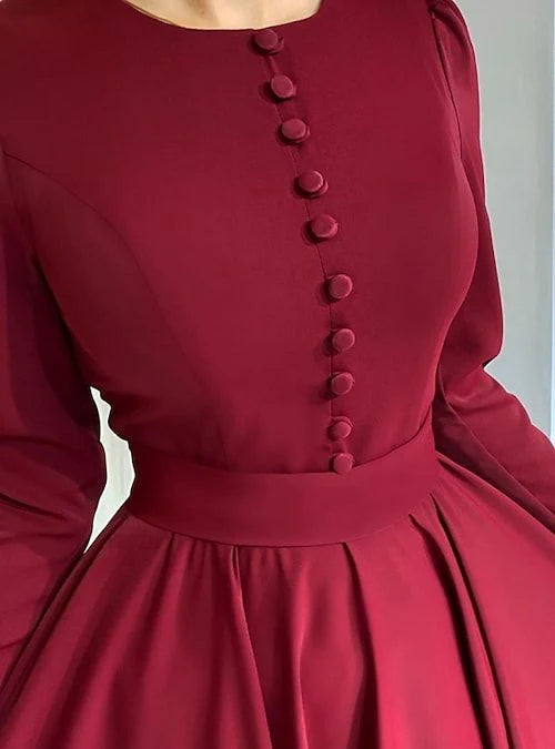 Robe de bal trapèze simple et élégante