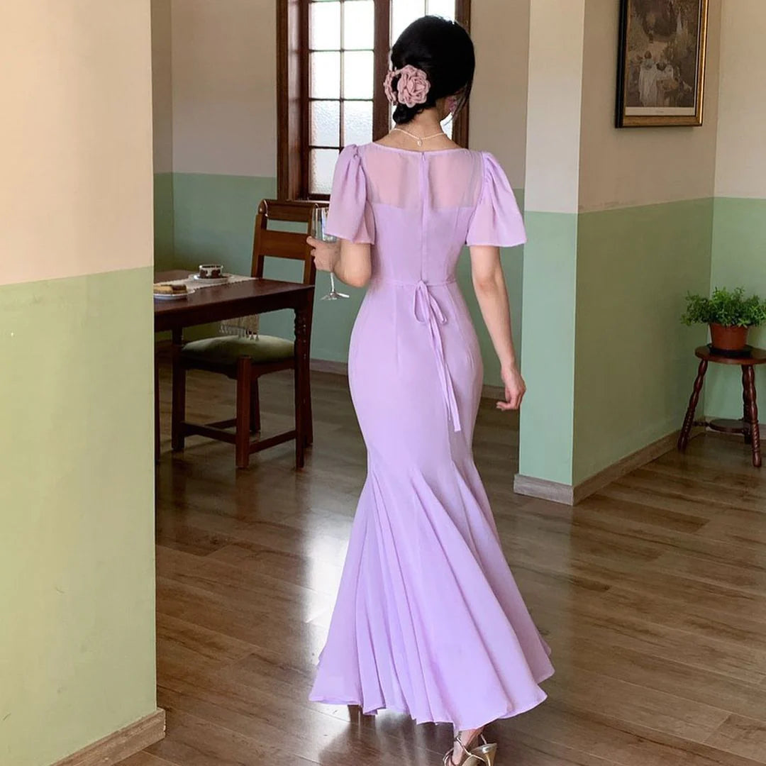 Weitese Formal Women's Dresses Mermaid Chiffon Long Prom Dress Formal Party Dress Prom Dress Store