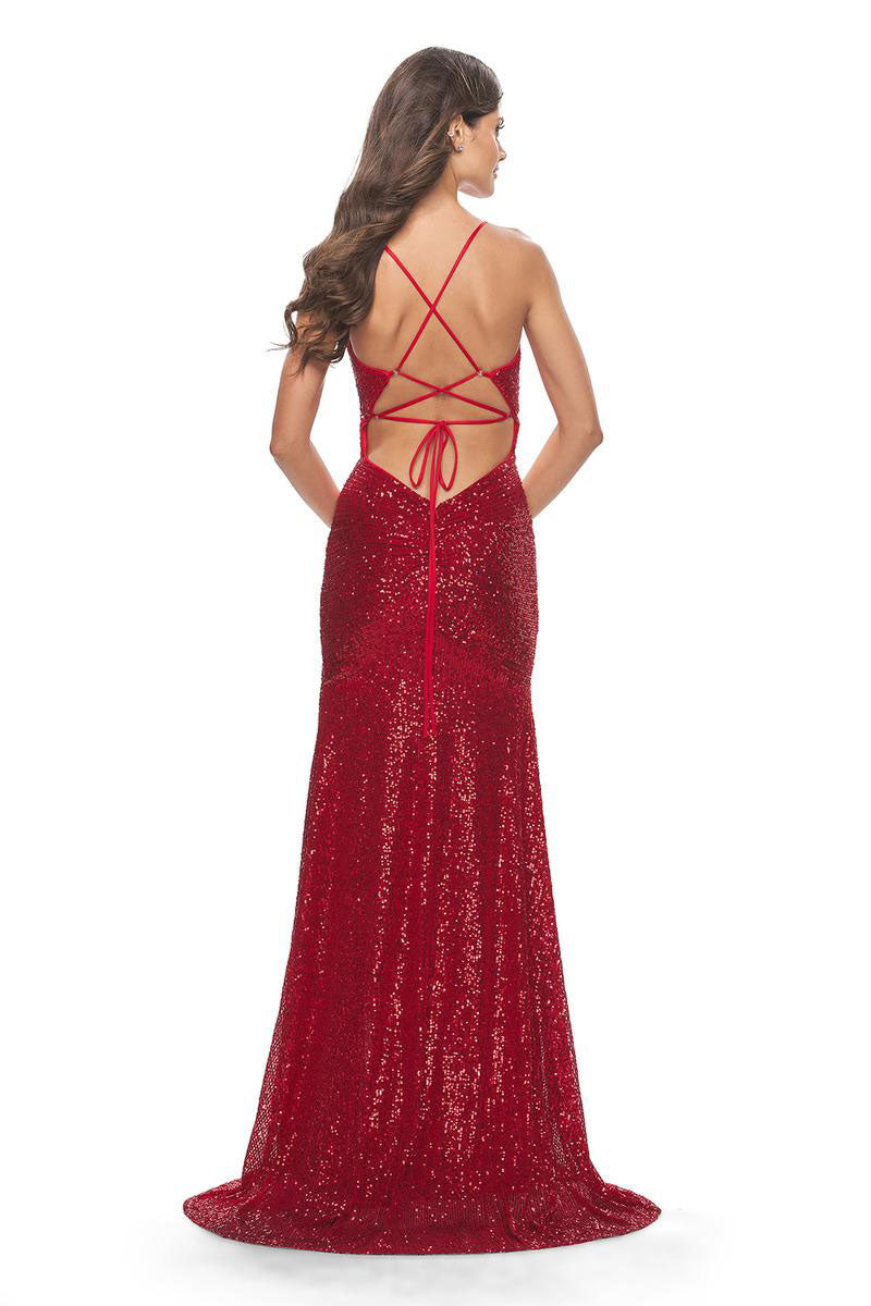 Weitese Dress Sexy Sheath/Column Sleeveless Party Dress Evening Dress Sweep/Brush Train Sequins Backless Lace Up Prom Dress