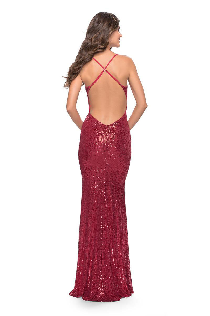 Weitese Dress Sexy Sheath/Column Sleeveless Party Dress Evening Dress Sweep/Brush Train Sequins Low Backless Prom Dress