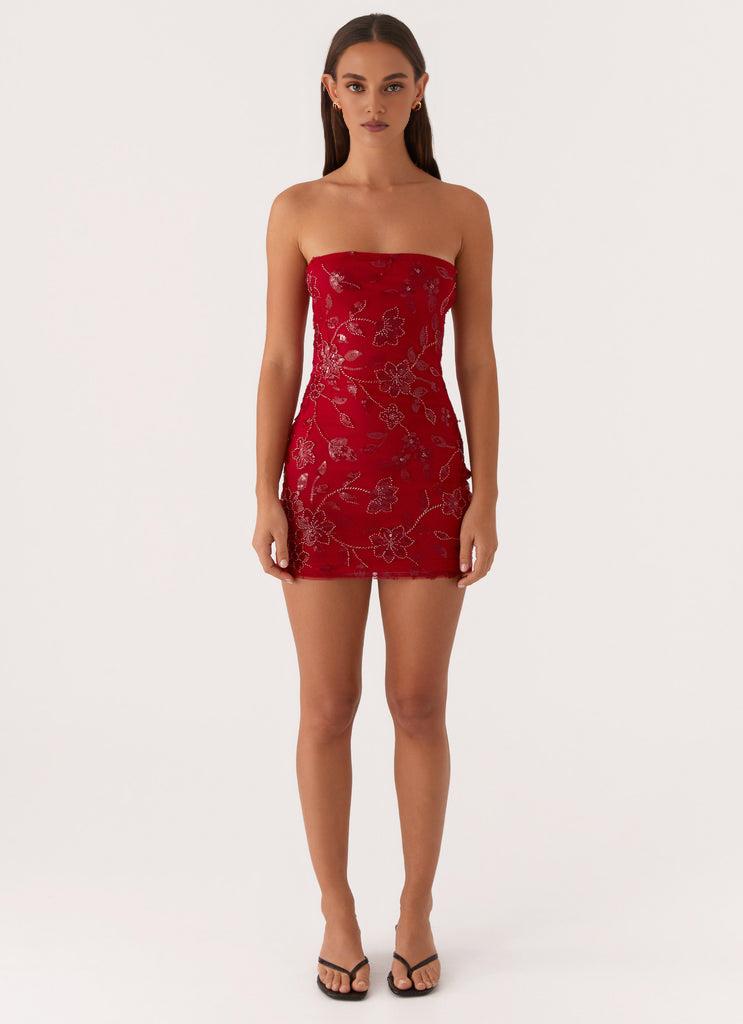 Vestido Weitese con hombros descubiertos, corto, sin mangas, rosa, sin espalda, con lentejuelas y cuentas, para regreso a casa. 