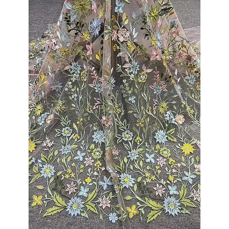 Romantic A-Line Off Shoulder Satin Midi Floral Dress
