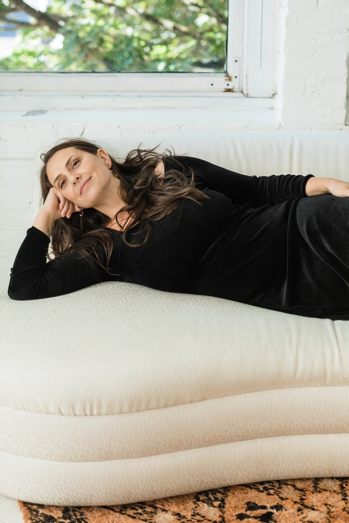 Round Neck Long Sleeves Evening Dress Velvet Dress Floor Length Prom Dress Maxi Dress