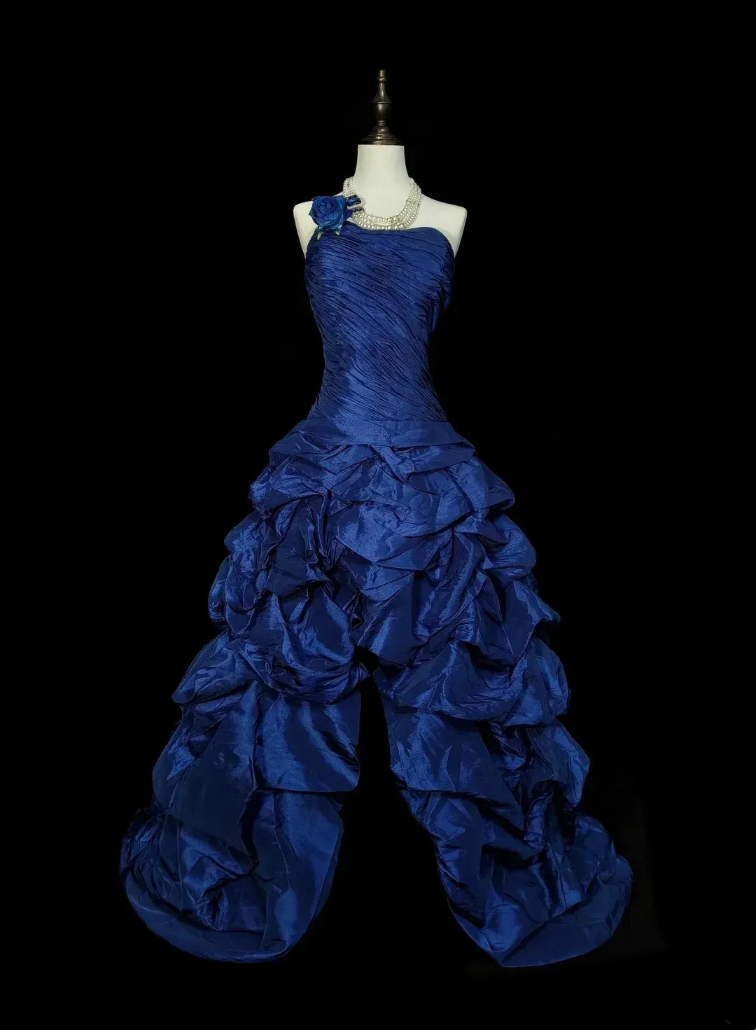 Dramatic Mermaid One Shoulder Sleeveless Zip Back Floor-Length Formal Gown