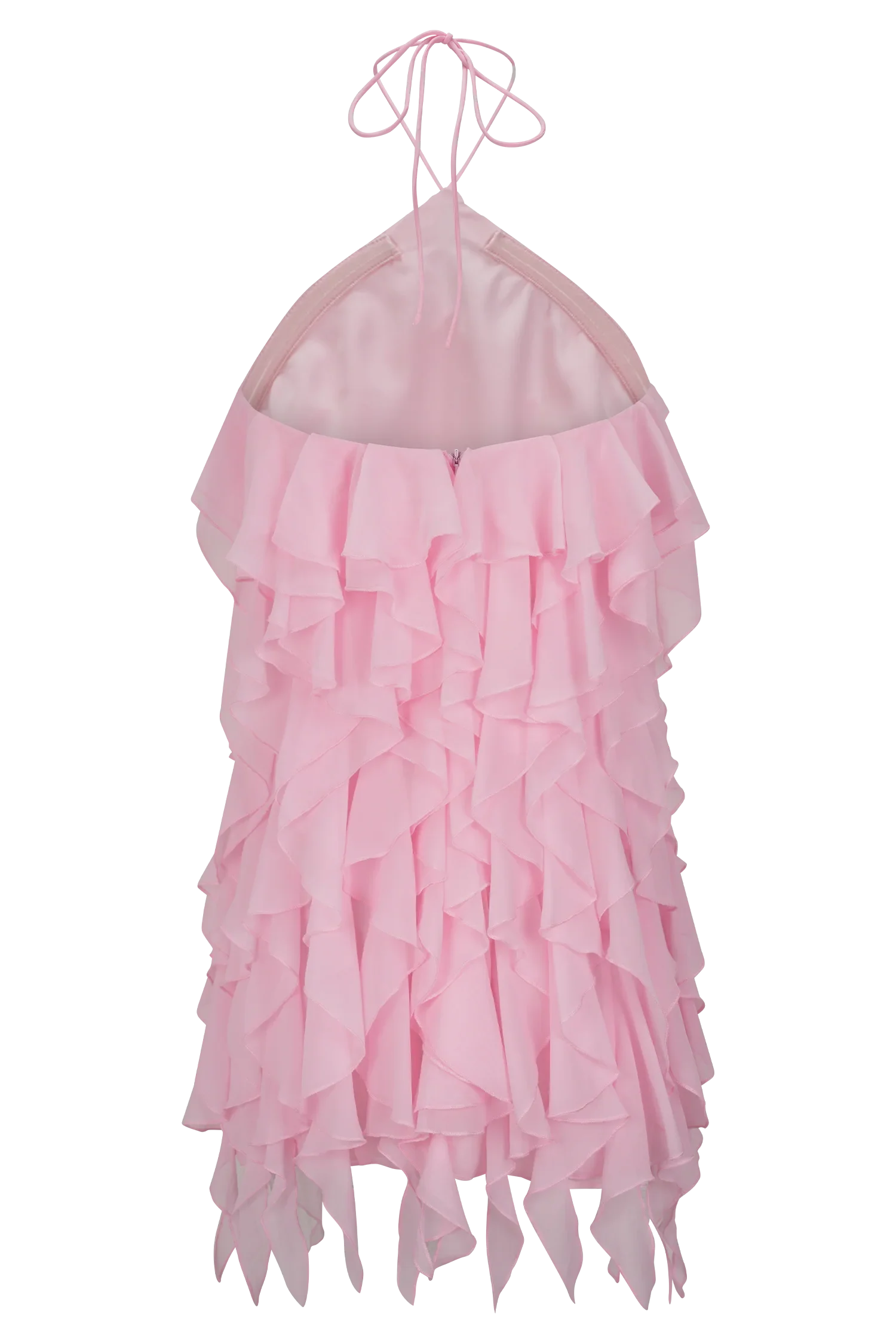 Ruffle Halter Mini Dress Sexy Backless Cocktail Dresses A-Line Elegant Cocktail Dresses No Slit Homecoming Dresses