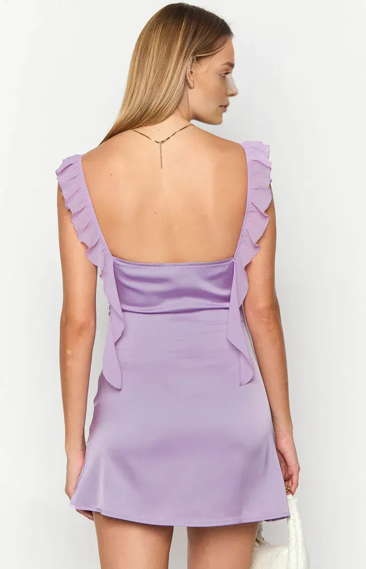 Ruffle Straps Short Graduation Homecoming Dresses Backless Sleeveless Sexy Short Cocktail Dresses for Women