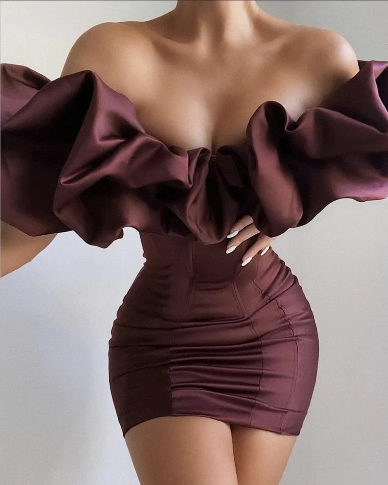 Weitese Formal Women's Dresses Sexy Off Shoulder Ruffles Summer Dress Prom Dresses Stores