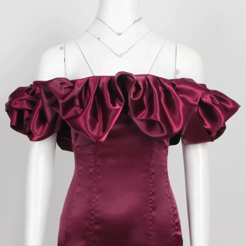 Weitese Formal Women's Dresses Sexy Off Shoulder Ruffles Summer Dress Prom Dresses Stores