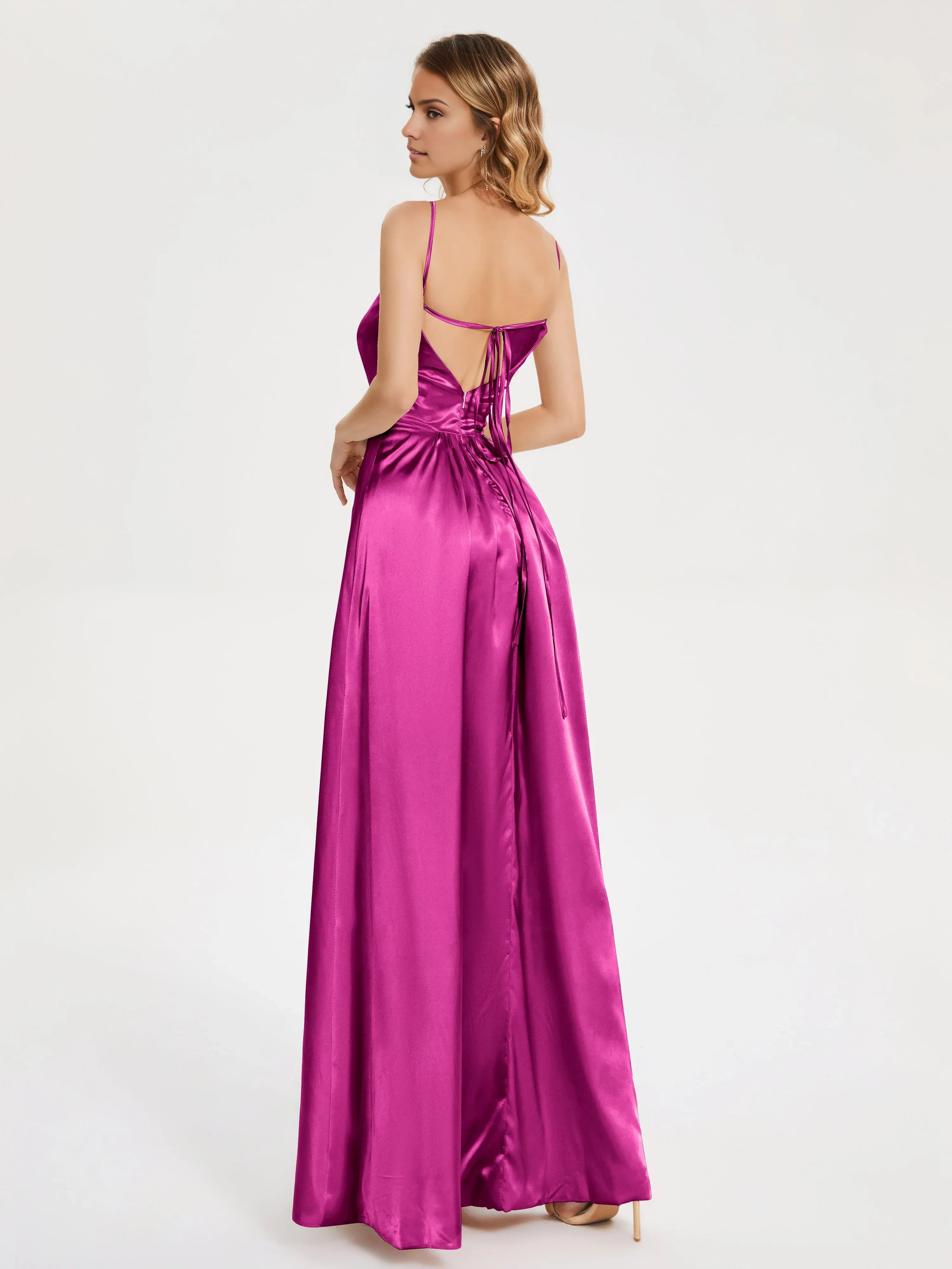 Sexy A-Line High Neck Sleeveless Backless Floor Length Prom Dress