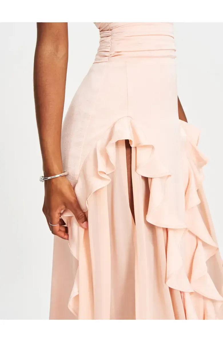 Sexy A-Line V Neck Sleeveless Backless Floor-Length Prom Dress