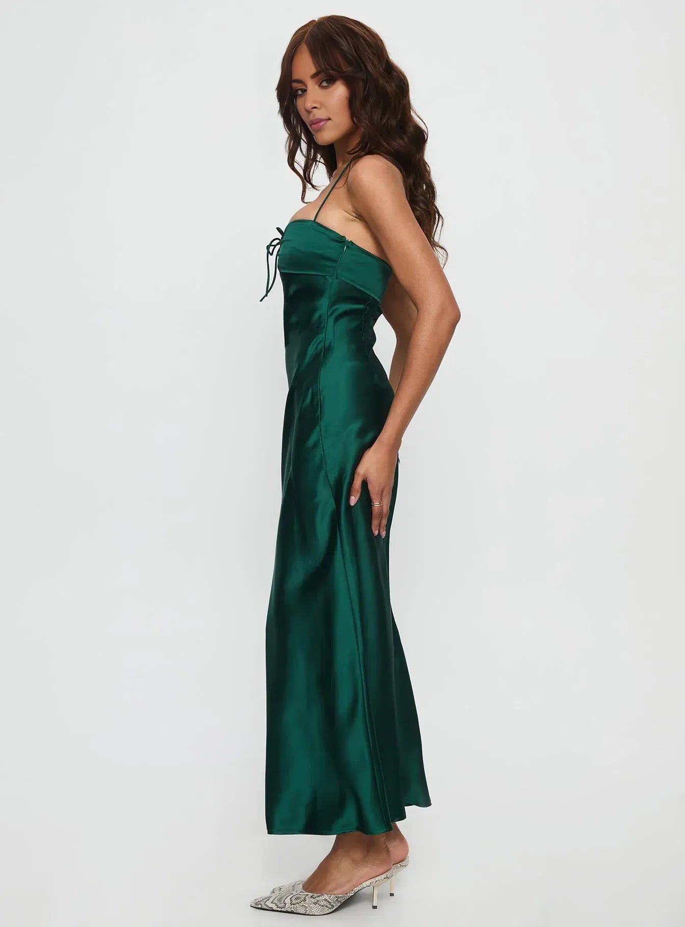 Sexy Bodycon Halter Sleeveless Satin Floor-Length Prom Dress