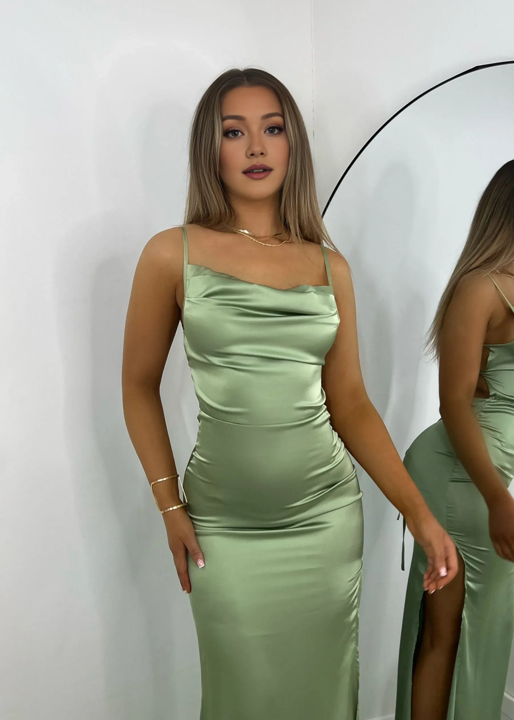 Sexy Mermaid Square Neck Sleeveless Lace Up Floor-Length Prom Dress