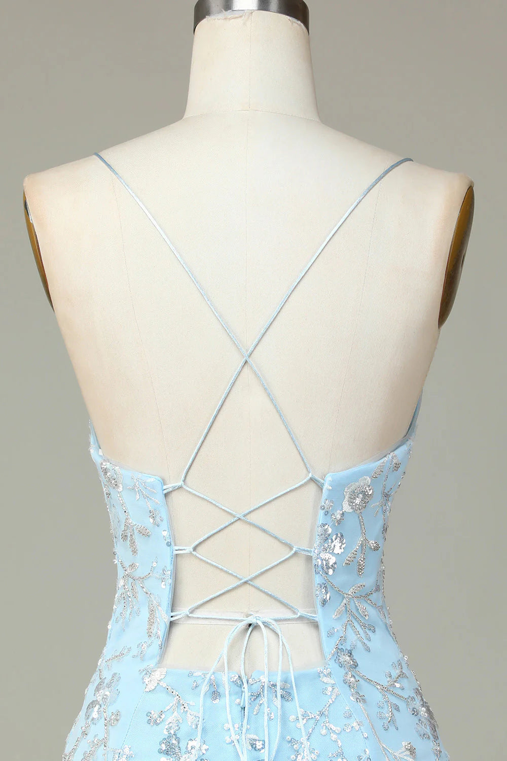 Sheath Sequins Beaded Flowers Tight Short Homecoming Dress