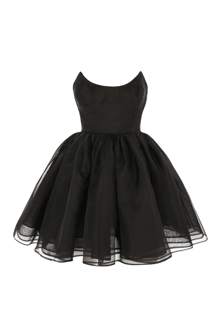 Shoulderless Strapless Sleeveless A-line Elegant Homecoming Dress