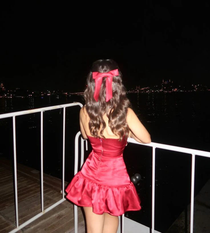 Simple A-Line Halter V-Neck Sleeveless Backless Short-Mini Homecoming Dress