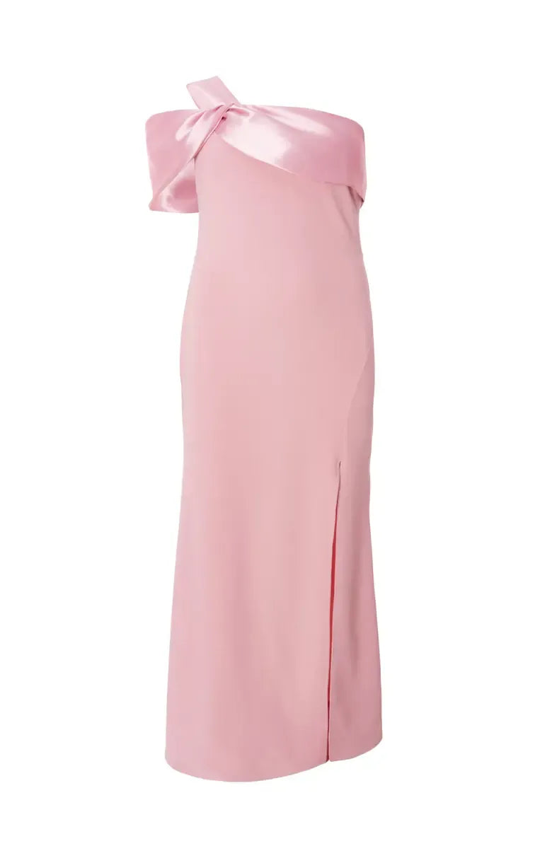 Simple A-Line One Shoulder Sleeveless Satin Floor-Length Plus Size Prom Dress