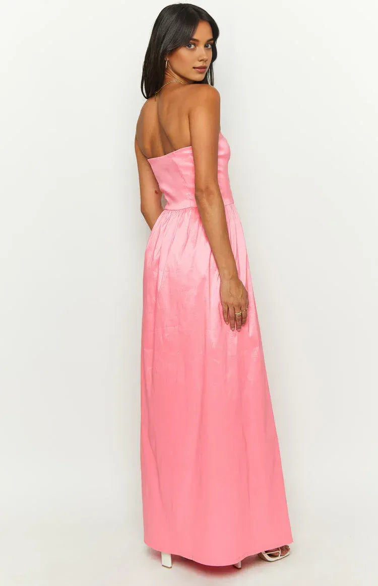 Simple A-Line/Princess Off-the-Shoulder Sleeveless Backless Floor-Length Prom Dress