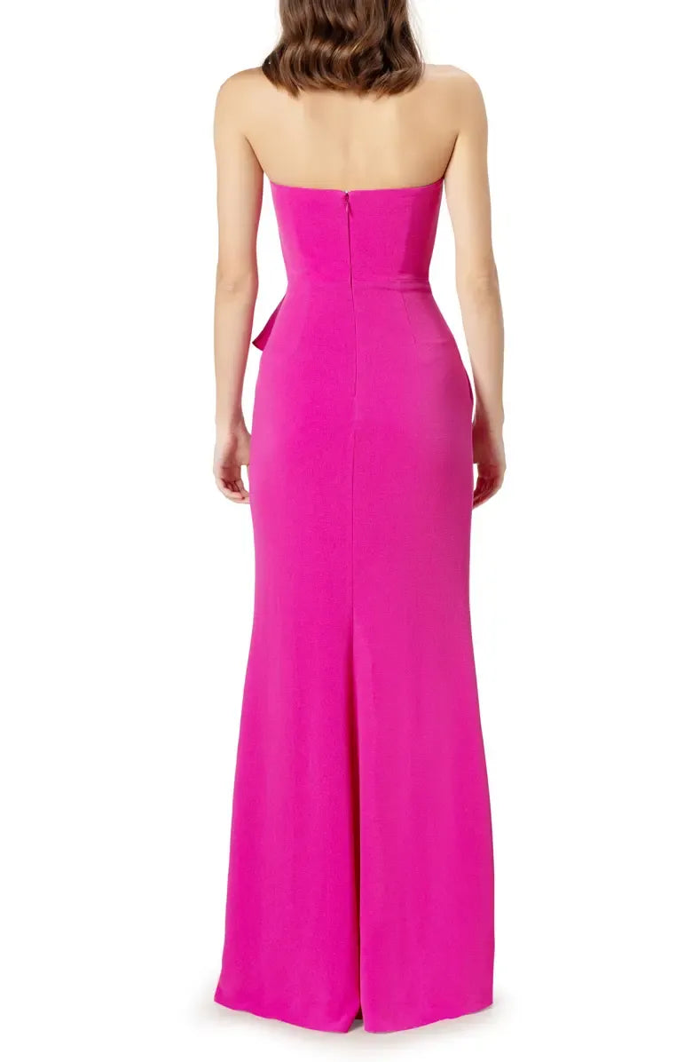 Simple A-Line Strapless Sleeveless Zipper Up Floor-Length Prom Dress