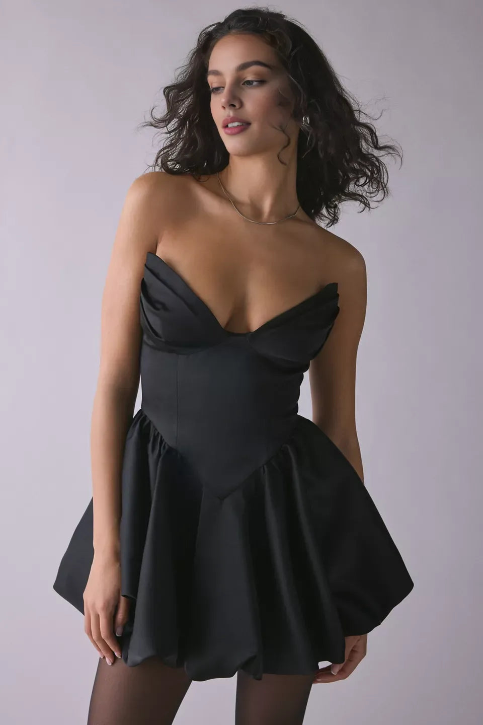Simple A-Line Strapless Sleeveless Zipper Up Short-Mini Homecoming Dress