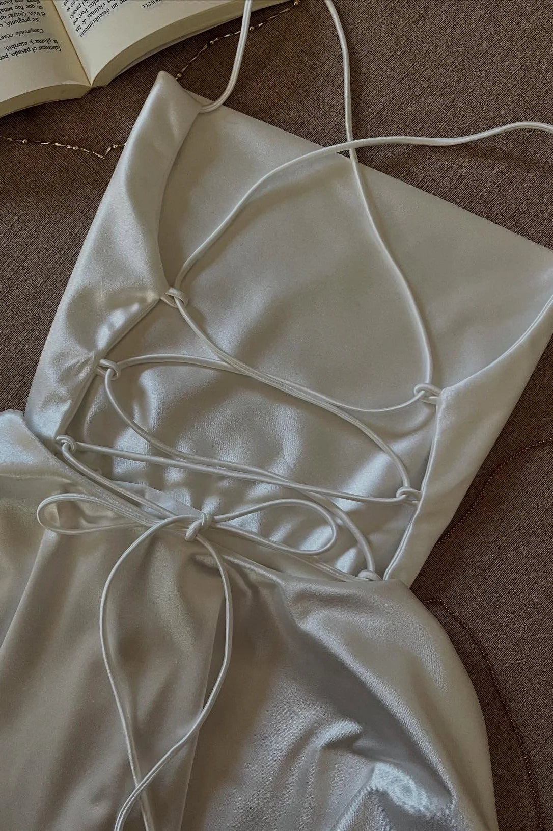 Simple A Line/Princess Spaghetti Straps Sleeveless Criss Cross Back Short-Mini Homecoming Dress