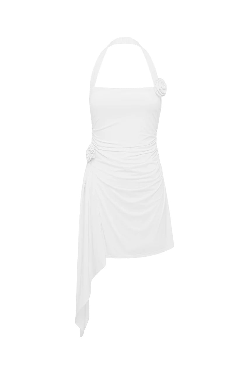 Simple Fitted Halter Sleeveless Backless Short-Mini Homecoming Dress