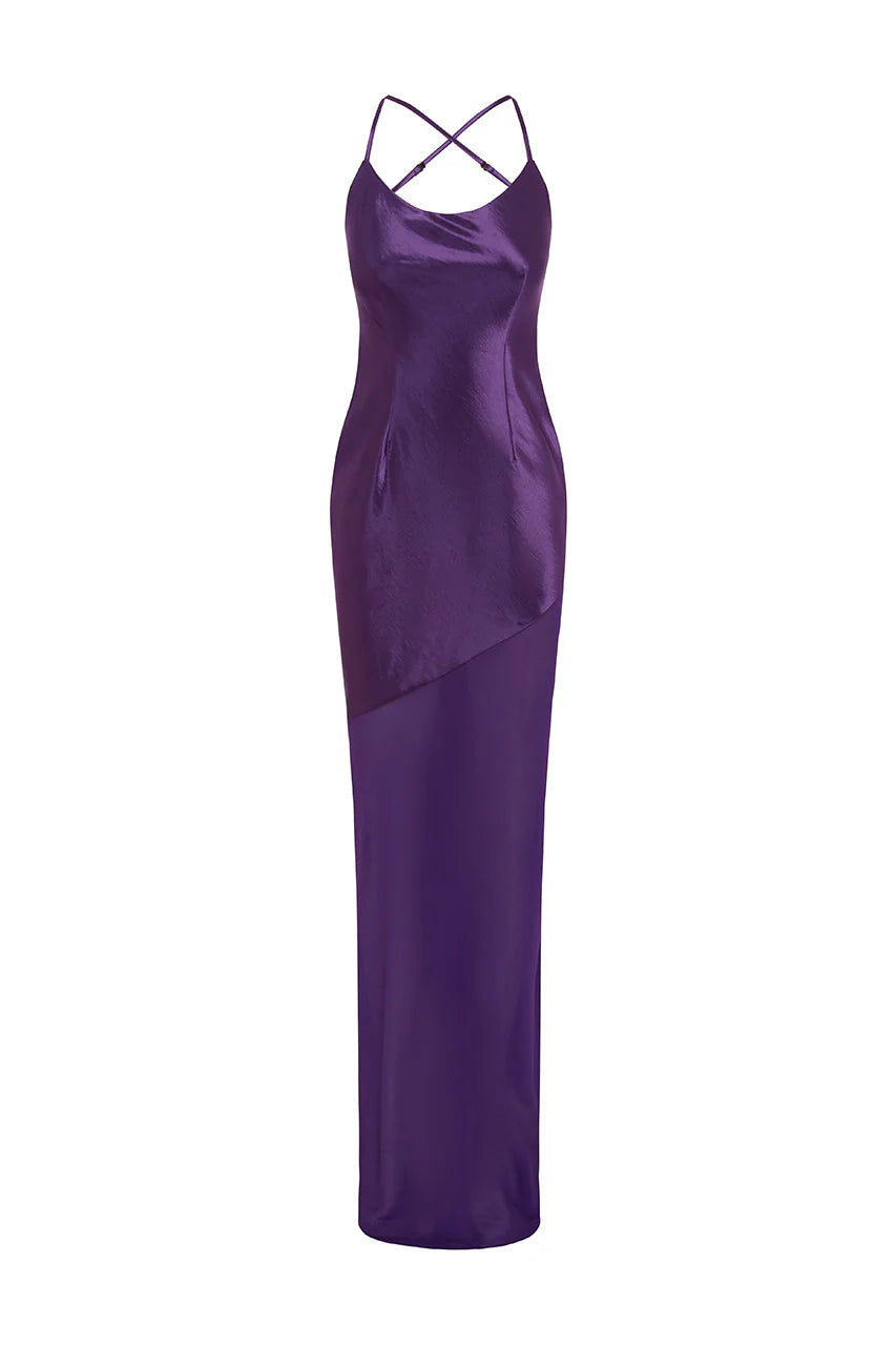 Simple Mermaid/Trumpet Scooped Neck Sleeveless Satin Floor-Length Prom Dress