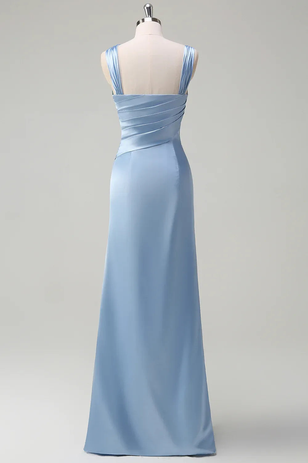 Simple Sheath/Column One Shoulde Sleeveless Satin Floor-Length Evening Dress