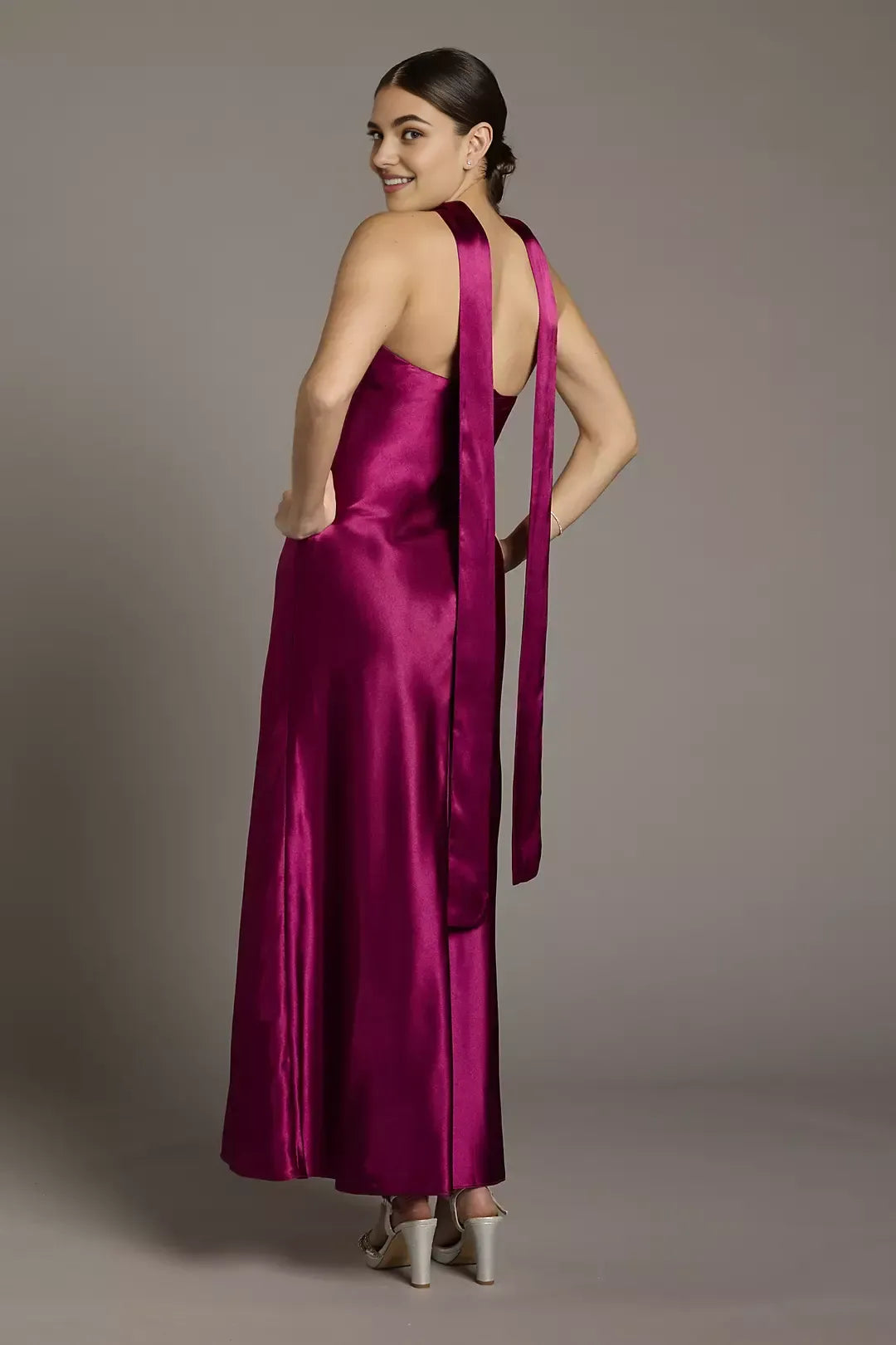 Simple Sheath Strapless Sleeveless Backless Floor-Length Prom Dress