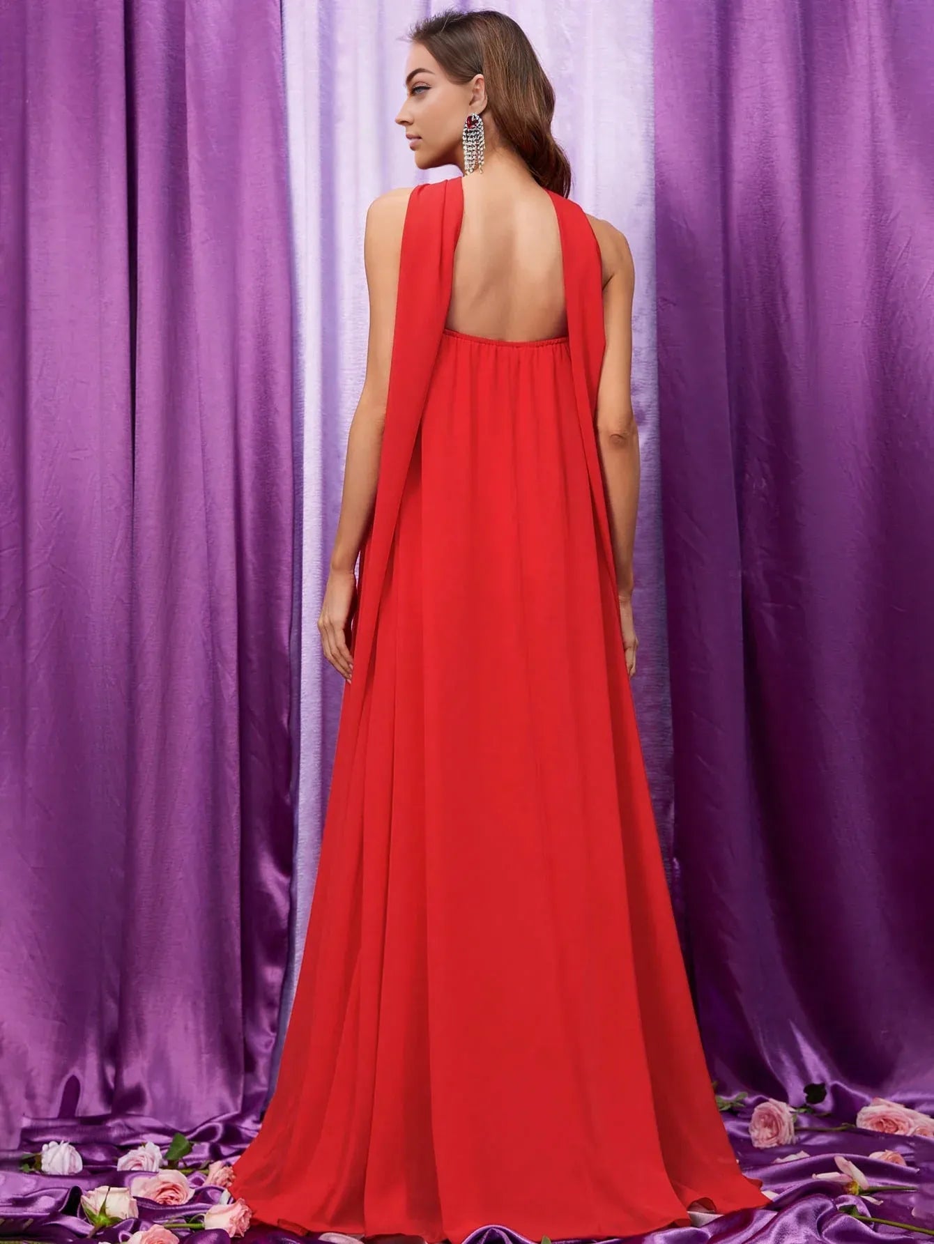 Elegant Straight Tube Strapless Sleeveless Backless Sweep/Brush Train Prom Dress