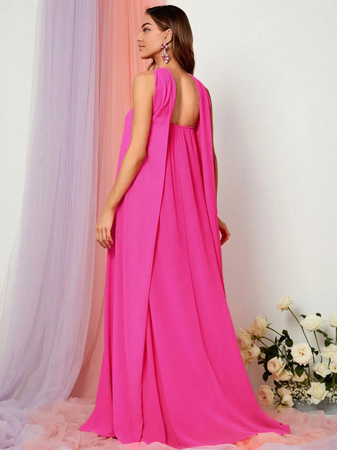 Modern Straight Tube Strapless Sleeveless Backless Sweep/Brush Train Prom Dress