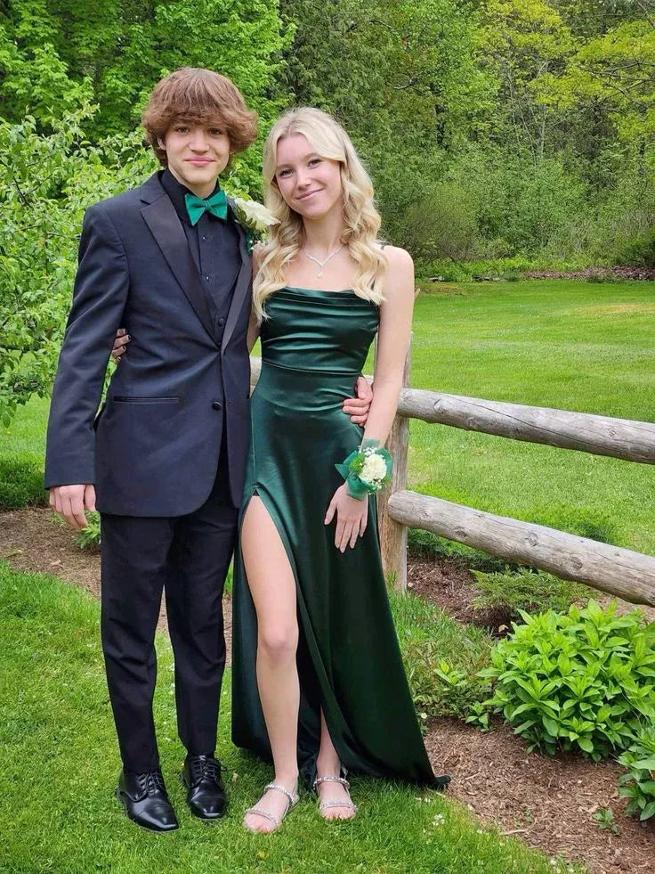 Sleek Mermaid Cowl Neck Sleeveless Satin Maxi Prom Dress