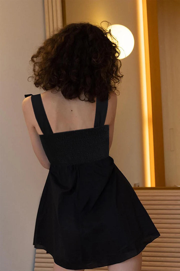 Sleeveless Off-the-Shoulder A-line Lace Up Square Neck Shoulder Straps Short Homecoming Dress