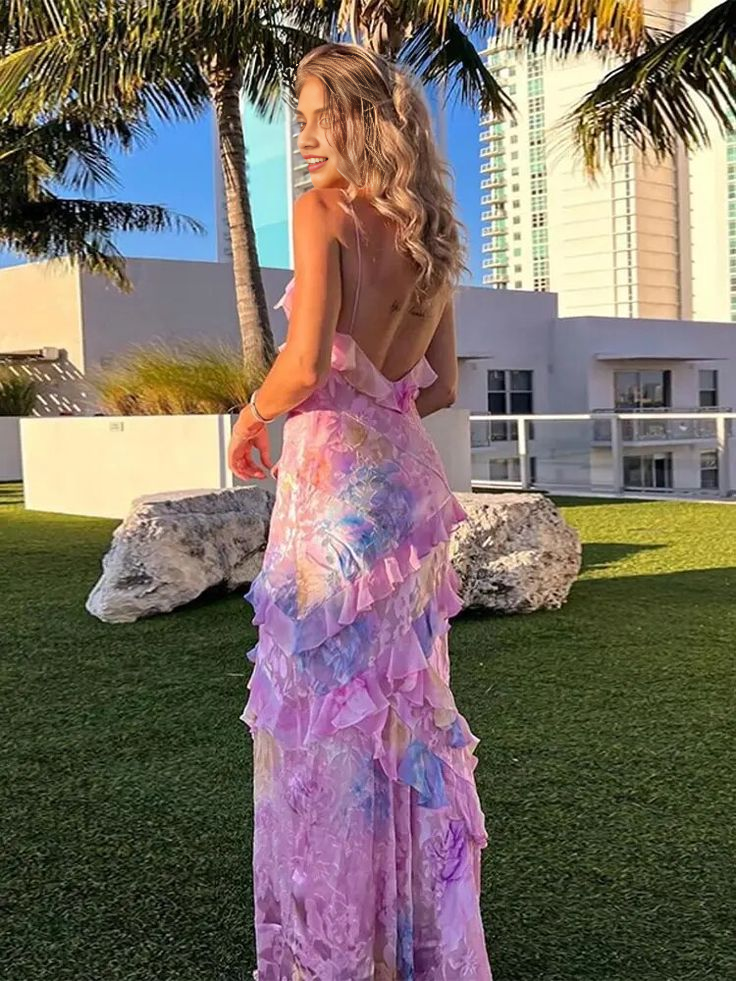 Vestido de noche largo rosa de sirena con tirantes finos 