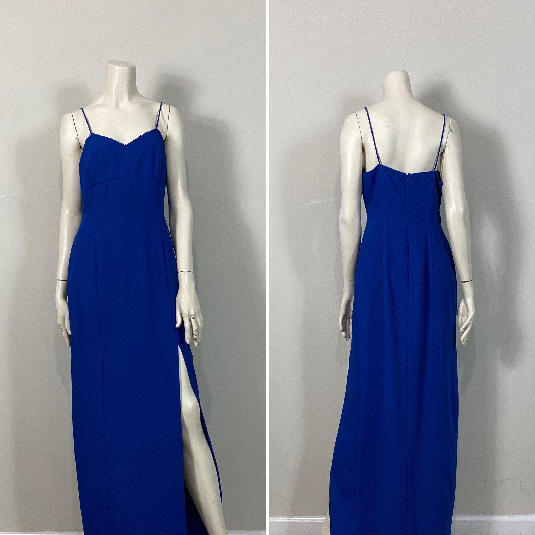 Spaghetti Straps Royal Blue Formal Dress Jacket Beaded Sweetheart Gown Versatile Mother of the Bride Dress With Slit