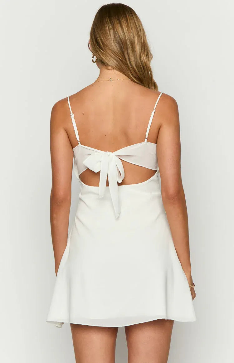 Spaghetti Straps Sleeveless chiffon Trendy Knee-Length Homecoming Party Dresses Backless Sexy Knee Length Cocktail Dresses No Slit