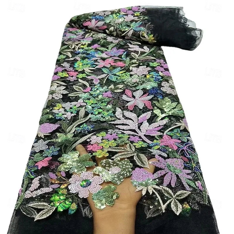 Sparkle A-Line Long Sleeve V Neck Satin Sequins Floor-Length Mother Of The Bride Dress