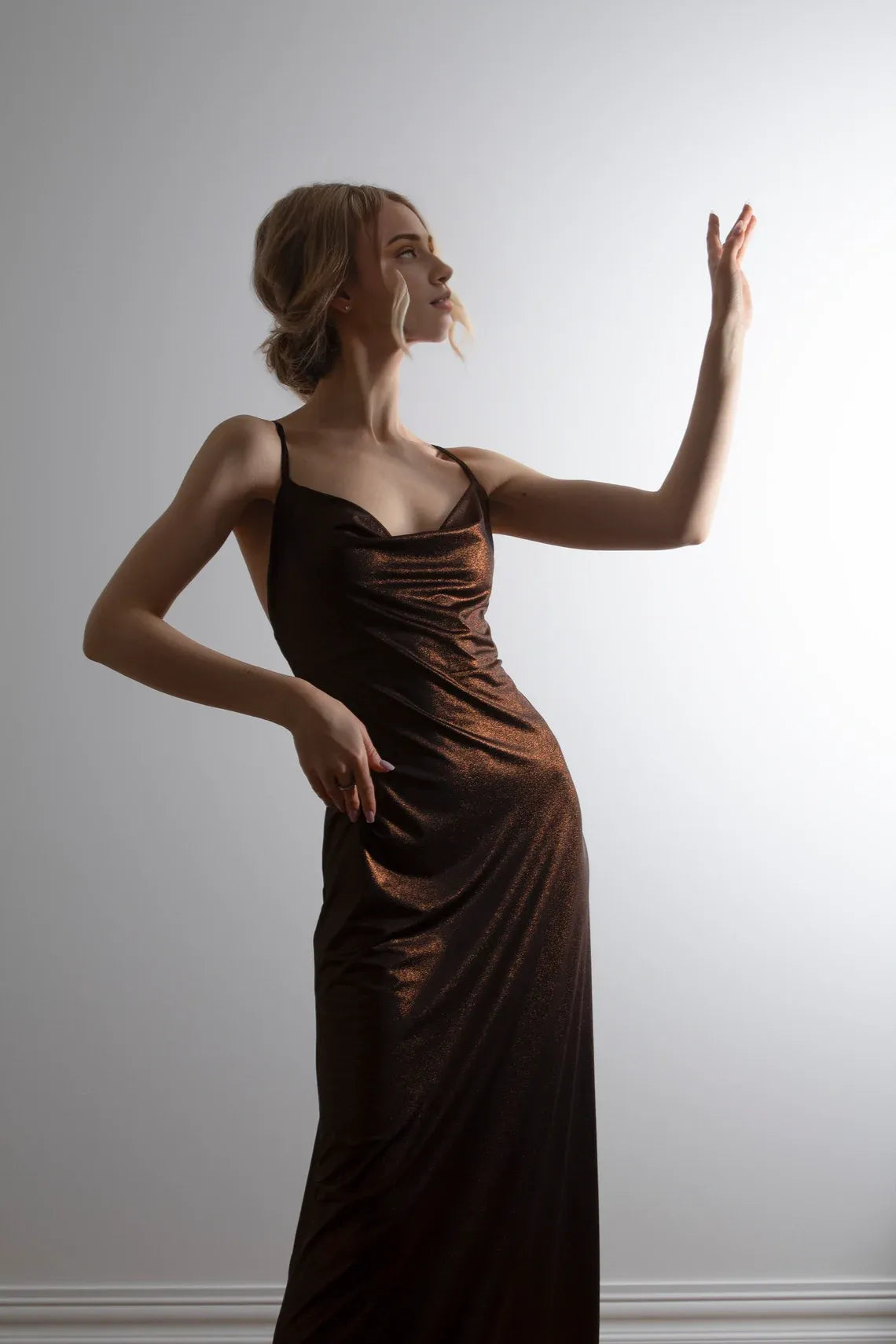 Sparkle Sleeveless Mermaid Backless Spaghetti Straps Bridesmaid Dress With Floor Length