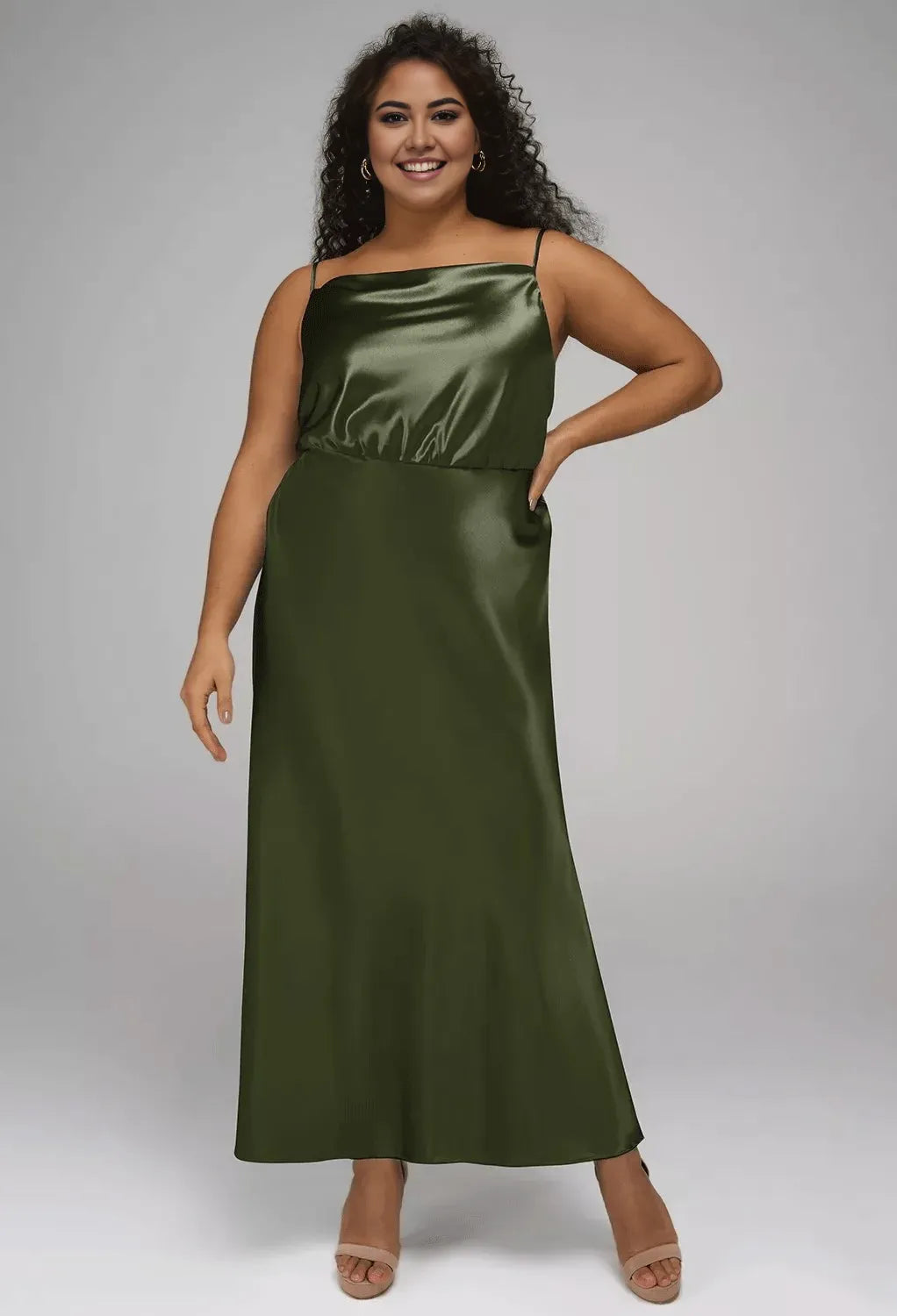 Mermaid Square Neckline Ankle Length Sleeveless Pleat Prom Dresses Spaghetti Straps Hot Sale Long Evening Dresses With Bow