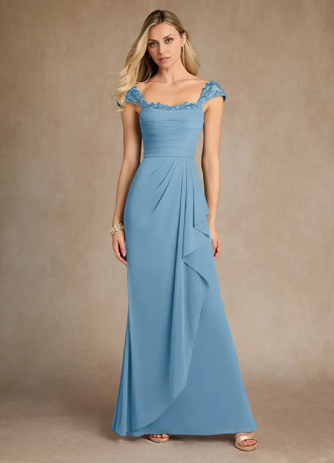 Weitese Dress Stormy Sweetheart Sheath Lace Mother Of The Bride Evening Dress Fashion Cape Sleeve Back Zip Mother Of The Groom Dresses