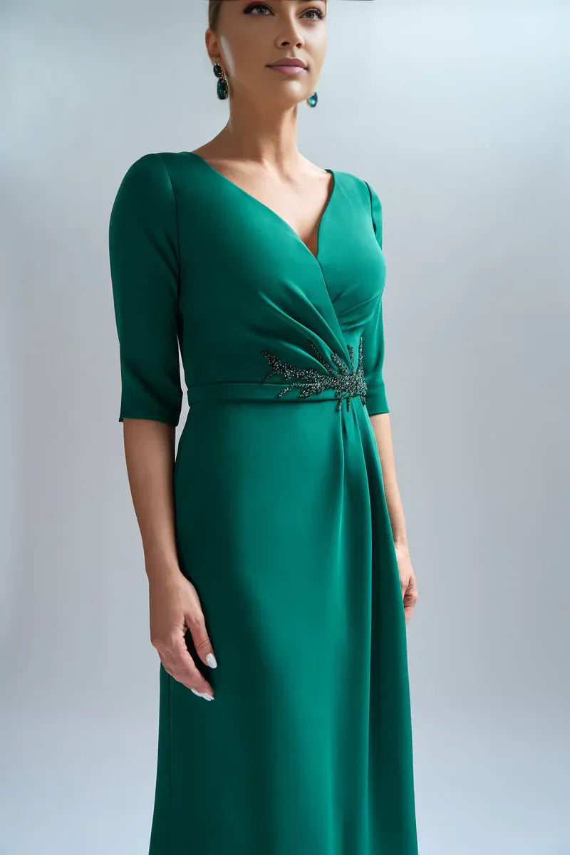 Stores With Prom Dresses Lace With Embroidery V Neck Short Sleeves Tea-length Cocktail Dress Prom Dress Formal Gown Formal Wear Dresses