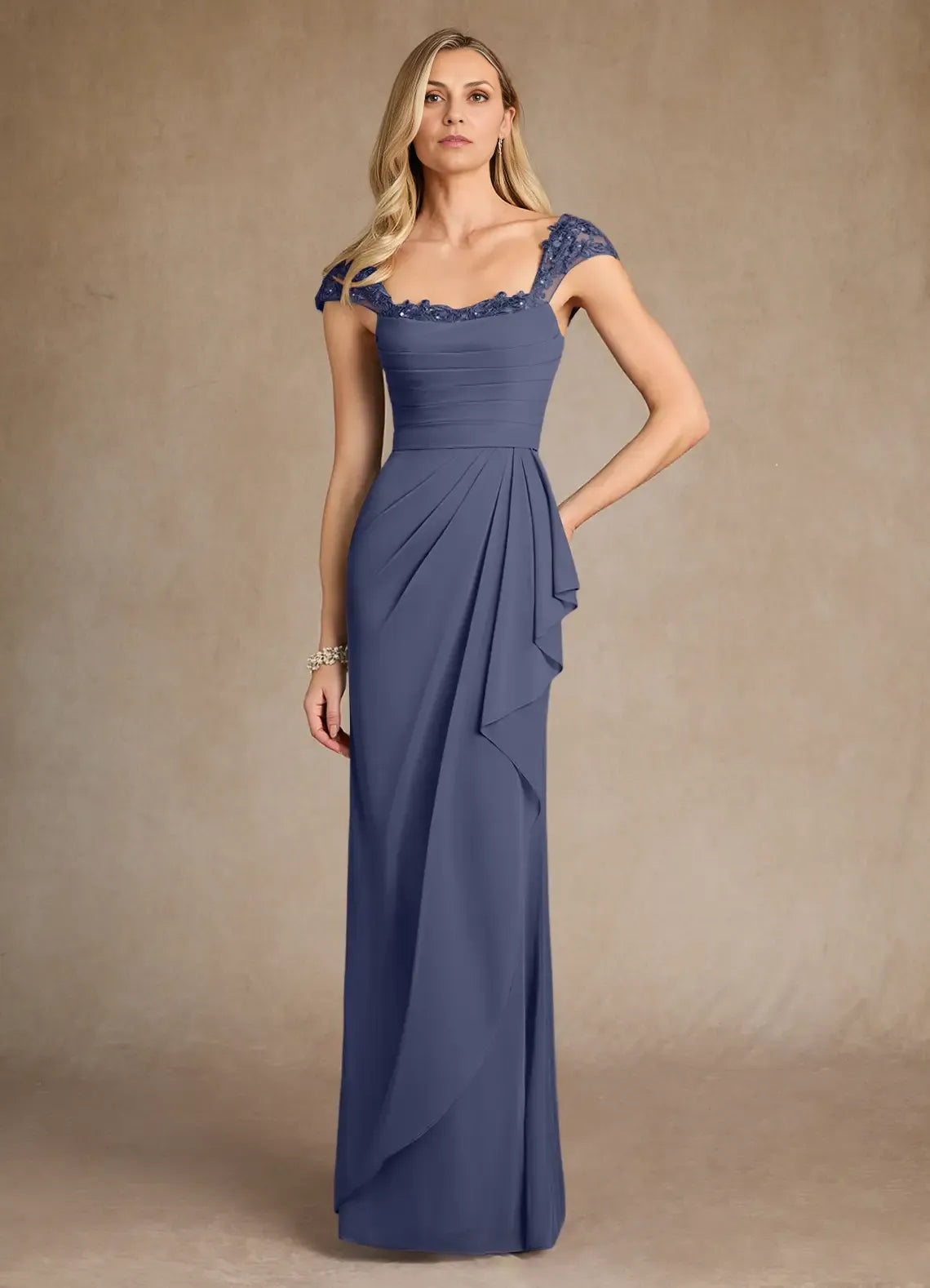 Weitese Dress Stormy Sweetheart Sheath Lace Mother Of The Bride Evening Dress Fashion Cape Sleeve Back Zip Mother Of The Groom Dresses