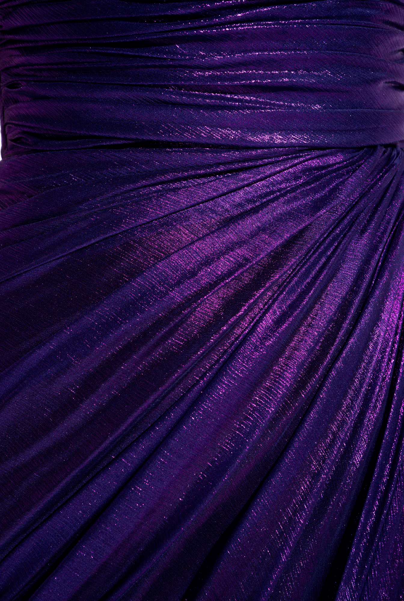Weitese Prom Dress In Store Strapless A-line Midnight Orchid Sleeveless Evening Dress Strapless Backless Pleated With Slit Dresses Evening Wear