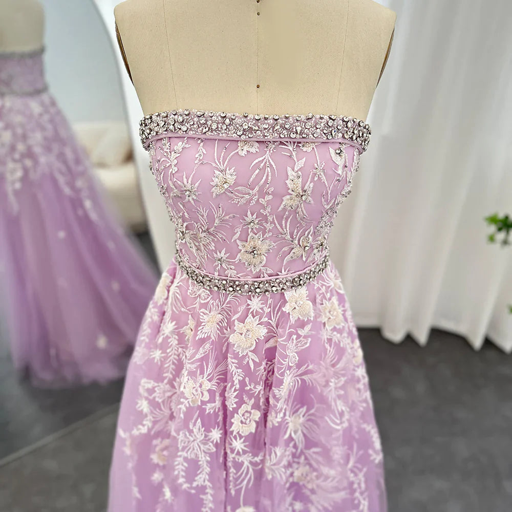 Weitese Formal Women's Dresses Olive Green Elegant Strapless Evening Dress Formal Prom Gowns with Beading Prom Clothing