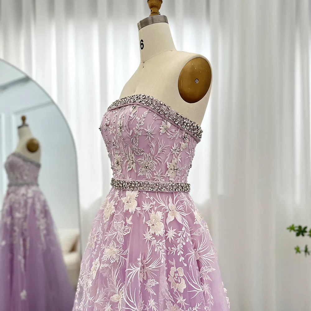 Weitese Formal Women's Dresses Olive Green Elegant Strapless Evening Dress Formal Prom Gowns with Beading Prom Clothing