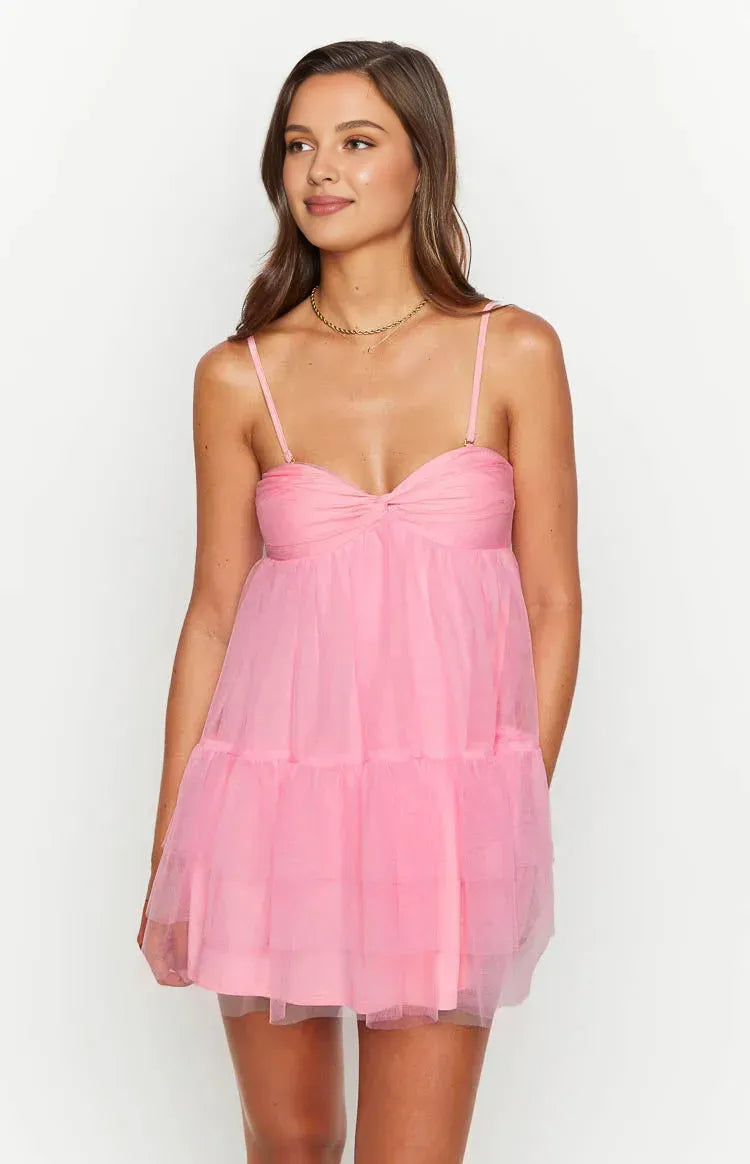 Strapless Sleeveless Tulle Trendy Prom Party Homecoming Dresses Backless Pleats A-Line Elegant Cocktail Dresses